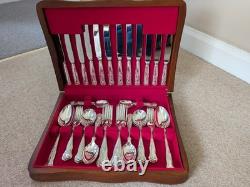 Slack and Barlow 44 Piece Cutlery Set. Silver Plated Kings Pattern. Boxed