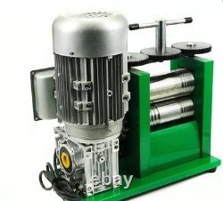 Small Gold Silver Sheet Plate Roller 1HP Electric Rolling Mill Machine 750W