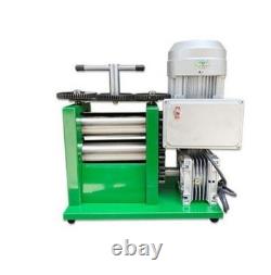 Small Gold Silver Sheet Plate Roller 1HP Electric Rolling Mill Machine 750W