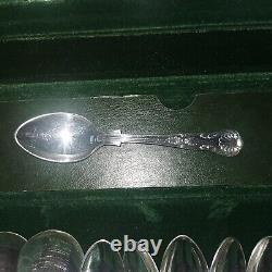 Smith Seymour Ltd Sheffield Silver Plate 36 Pc Canteen Det King's Pattern Steel