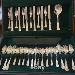 Smith Seymour Ltd Sheffield Silver Plate 36 Pc Canteen Det King's Pattern Steel