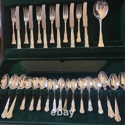 Smith Seymour Ltd Sheffield Silver Plate 36 Pc Canteen Det King's Pattern Steel