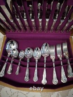 Smith Seymour Ltd Silver Plated A1 Boxed 51 Piece Full Cutlery Set