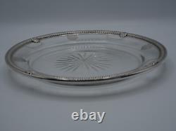 Solid Silver Poincon Minerva 1st Title Cup Or Plate And Crystal Shell