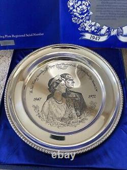 Solid Sterling Silver John Pinches Royal Anniversary plate, scrap, resell