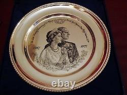 Solid Sterling Silver The Royal Anniversary Plate John Pinches London Queen