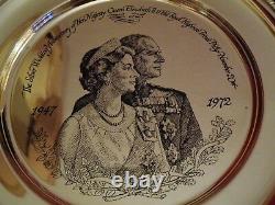 Solid Sterling Silver The Royal Anniversary Plate John Pinches London Queen