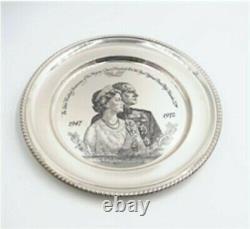 Solid Sterling Silver The Royal Anniversary Plate John Pinches London Queen