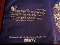 Solid Sterling Silver The Royal Anniversary Plate John Pinches London Queen
