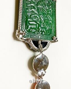 Sorrell Originals Stunning Jade Crystal & Art Glass Necklace OOAK