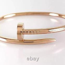 Sterling Silver BRACELET, Rose Gold Color Juste BRACELET 3.5MM with Original Box