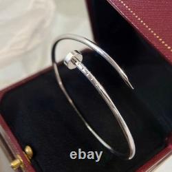 Sterling Silver Bracelet, White Gold Color Juste Bracelet 2.5MM & Original Box