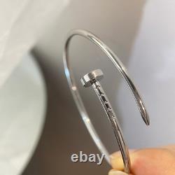 Sterling Silver Bracelet, White Gold Color Juste Bracelet 2.5MM & Original Box