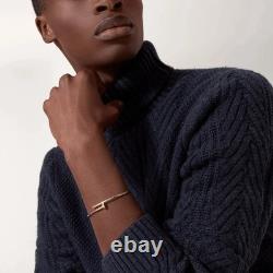 Sterling Silver Bracelet, White Gold Color Juste Bracelet 2.5MM & Original Box