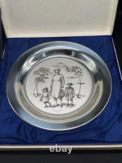 Sterling Silver Collector's Plate'Going to Town' by Russell Drysdale, 1975