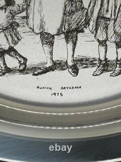 Sterling Silver Collector's Plate'Going to Town' by Russell Drysdale, 1975