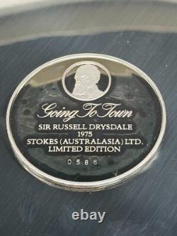 Sterling Silver Collector's Plate'Going to Town' by Russell Drysdale, 1975