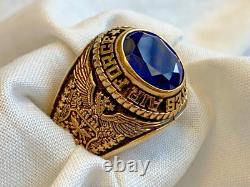 Sterling Silver Heavy Gold Plate US Air Force Ring 23.16g Jewelry Size 10 READ