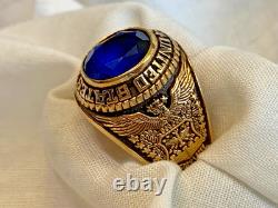 Sterling Silver Heavy Gold Plate US Air Force Ring 23.16g Jewelry Size 10 READ