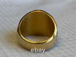 Sterling Silver Heavy Gold Plate US Air Force Ring 23.16g Jewelry Size 10 READ
