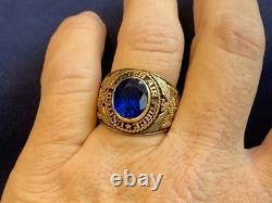 Sterling Silver Heavy Gold Plate US Air Force Ring 23.16g Jewelry Size 10 READ