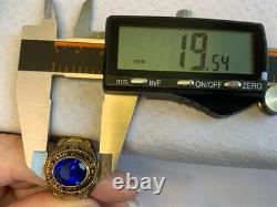 Sterling Silver Heavy Gold Plate US Air Force Ring 23.16g Jewelry Size 10 READ