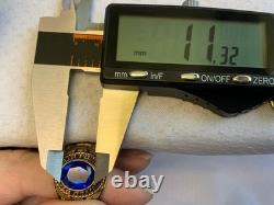 Sterling Silver Heavy Gold Plate US Air Force Ring 23.16g Jewelry Size 10 READ