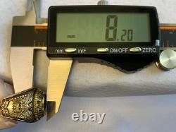 Sterling Silver Heavy Gold Plate US Air Force Ring 23.16g Jewelry Size 10 READ