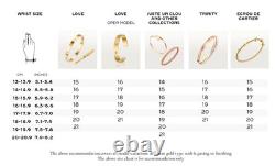 Sterling Silver LOVE Bracelet White Gold Color 6.1MM, Full Set With Original Box