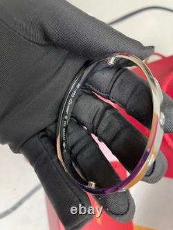 Sterling Silver LOVE Bracelet White Gold Color 6.1MM, Full Set With Original Box