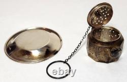 Sterling Tea Ball (Tea Pot Form) with Silver underplate in original box J-18