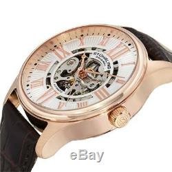 Stuhrling Original 747 04 Atrium Automatic Skeleton Leather Strap Mens Watch