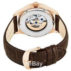 Stuhrling Original 747 04 Atrium Automatic Skeleton Leather Strap Mens Watch