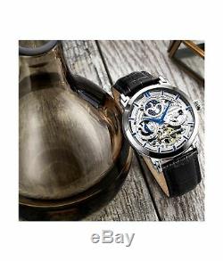 Stuhrling Original Mens Automatic-Self-Wind Luxury Dress Skeleton Dual Time G