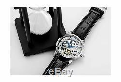 Stuhrling Original Mens Automatic-Self-Wind Luxury Dress Skeleton Dual Time G