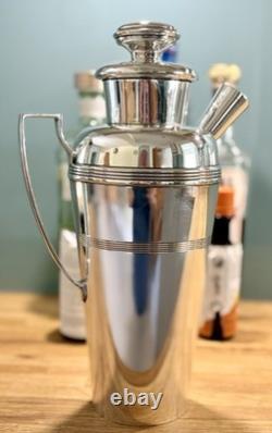 Stunning Antique Farrow & Jackson Art Deco Silver Plated Cocktail Shaker