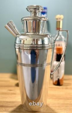 Stunning Antique Farrow & Jackson Art Deco Silver Plated Cocktail Shaker