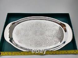 Stunning Barker Ellis (Harrods) Quality Silver Plate Tray Exquisite Original Box