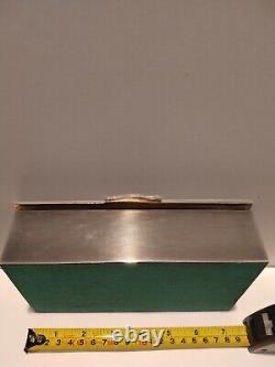 Stunning English Engraved Chased Silver Plate Box in original box unused Fab