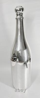 Stunning French L'Ecuyer Trompe-l'oil Silver Plated Champagne Bottle Cooler 40cm