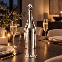 Stunning French L'Ecuyer Trompe-l'oil Silver Plated Champagne Bottle Cooler 40cm