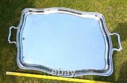 Stunning Heavy Art Deco Antique Silver Plate Tray Large Quality Original VGC