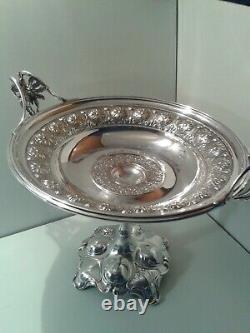 Stunning Original Art Nouveau Silver Plate Comport quality imposing tall