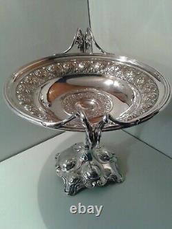 Stunning Original Art Nouveau Silver Plate Comport quality imposing tall