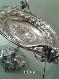 Stunning Original Art Nouveau Silver Plate Comport quality imposing tall