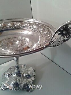 Stunning Original Art Nouveau Silver Plate Comport quality imposing tall
