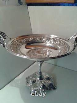 Stunning Original Art Nouveau Silver Plate Comport quality imposing tall