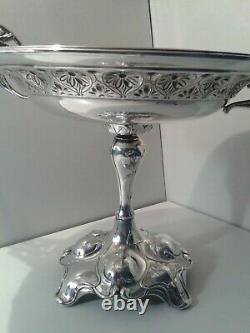 Stunning Original Art Nouveau Silver Plate Comport quality imposing tall