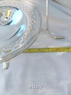 Stunning Original English 1920s 3 Tier Silver Plate Cake Stand Excellent Quality