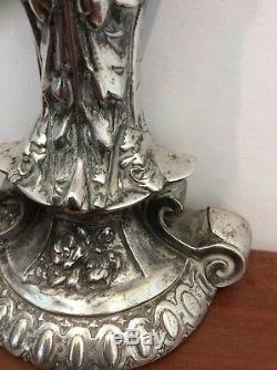 Stunning Silver Plate Door Stop Nude Lady Art Decco/nouveaux Circa 1900